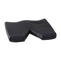 DMI Comfort Contoured Foam Coccyx Seat Cushion for Sciatica Back Pain with Nylon Oxford Cover, For Chair or Wheelchair, 18 x 16 x 2 inches, Black