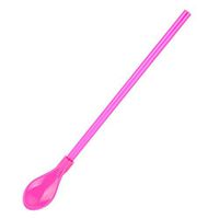 One-Piece Straws Spoon - Alisy 1pc Plastic Spoon Drinking Straw, Smoothies Colored Straws Party Valentine (Pink)