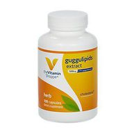 The Vitamin Shoppe Guggulipids Extract 500MG (2.5 Guggulsterones), Supports Cholesterol Already Within The Normal Range Heart Health (100 Capsules)