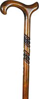 Nirvana Class Men's Triple Twist Derby,34 Inches Natural Wood Walking Stick - Handcrafted Wooden Offset Cane for Men or Women
