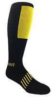 MOXY Socks Black with Yellow The Deadlift Block Athletic Knee-High Exercise Socks
