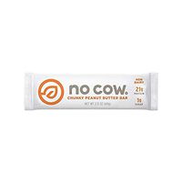 No Cow Protein Bar, Chunky Peanut Butter, 21g Plant Based Protein, Low Sugar, Dairy Free, Gluten Free, Vegan, High Fiber, Non-GMO, 24 Count (Chunky Peanut Butter, 24 Bars)
