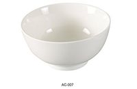 Yanco AC-007 ABCO 4.5" Rice Bowl, 8.5 oz Capacity, Porcelain, Super White, Pack of 48