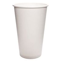Paper Hot Cups, 16 Oz, White, 50/bag, 20 Bags/carton