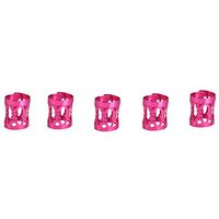 🌹Jonerytime 30Pcs 8MM Dreadlock Beads Adjustable Hair Braid Rings (Hot Pink)