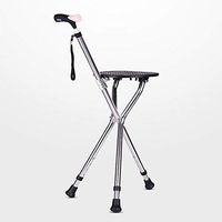 Portable Folding Cane Seat Lightweight Adjustable Height Walking Chair Elderly Folding Tripod Disability Medical Aid