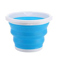 Collapsible Bucket with Sturdy Handle Portable Folding Water Container Space Saving Bucket for Hiking Camping