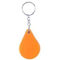 10X Plastic Portable Folding Magnifier Handheld Glass Lens Keychain(Orange)