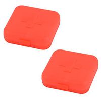 uxcell Plastic Home Travel 4 Compartments Pill Capsule Organizer Storage Box Case 2pcs Red
