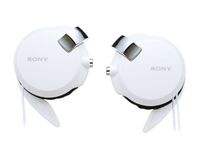 Sony Clip-on Stereo Headphones With Double Retractable Cord | MDR-Q68LW W White (Japanese Imports)