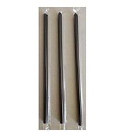 Chat Latte 100 Count Smoothie Milkshake Frozen Bar Drinking Straws, 8mm Dia, Individual Wrapped, Black