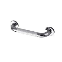 Byrhgood Grab Bars in Bathroom Shower Bath Stainless Steel handrail Non-Slip Nylon Safety handrail wear White (Color : with Particles, Size : 58cm)