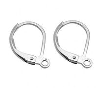 50pcs Top Quality Hypoallergenic Earring Hooks Leverback Ear Wires Earwire 15mm Long Sterling Silver Plated Brass CF193