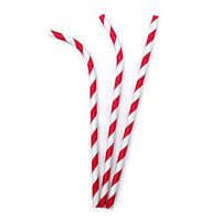 Preserve 75102 Bendable Compostable Drinking Straws Kitchen Supplies, Red