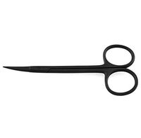 Black Finish Iris Scissors 4.5" Curved Sharp Sharp Points SurgicalExcel