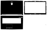 Special Laptop Black carbon fiber Vinyl Skin Stickers Cover for New MSI GL73 17.3"