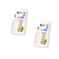 YL Pill Boxes,tab Timer Reminder with Alarms Essential for Parkinson's Patients- 2 Boxes 2 Compartments