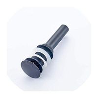 Drainsluxury Bathroom Basin Sink Pop Up Drain Brass with & Without Overflow Vanity Sink Waste Drainer 5-Colors for Choice,Black A