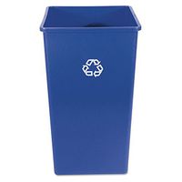 Rubbermaid 395973BLU Recycling Container Square Plastic 50 gal Blue