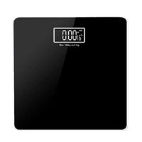 Beautiful girl's shop Slim Bathroom Scales,Measure Weight Body Fat 180kg Easy to Read Digital Glass Display (Color : Black)