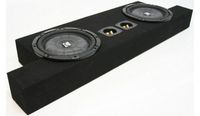 Compatible with Chevy Colorado 04-12 Crew Cab Truck Dual 10" Kicker C10 Subwoofer Sub Box Enclosure 600 Watts Peak