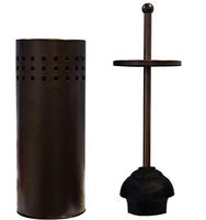 Blue Donuts Toilet Plunger with Holder for Bathroom, Multi Drain Suitable Also for Bathtubs, Quick Dry (Bronze)