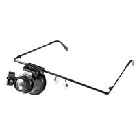 uxcell Magnifying Glass, Watch Repair Magnifier Eyewear Loupe Glasses 20X with LED for Mechanical Processing, Electronic Repair, Timepieces Repair and Miniature Engraving
