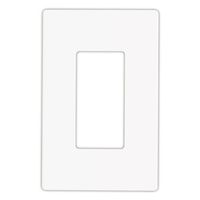 EATON Wiring 9521WS-P ASPIRE Thermoplastic 1-Gang Screwless Mid-Size Wall Plate, White Satin