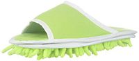 Goldball Removable Ultrafine Chenille Cleaning Dusting Mopping Shoes Microfiber Dusting Mopping Slipper Fits Women Size 6 to 9 (Green)