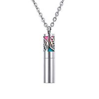 Diffuser Necklace with Dispenser and Container Stainless Steel Aromatherapy Essential Oil Diffuser Pendant Locket Necklace with 8 Pad Jewelry for Women Valentine Day