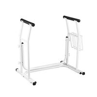 Stand Alone Toilet Rail - Medical Bathroom Safety Assist Frame with Support Grab Bar Handles & Railings for Elderly, Senior, Handicap & Disabled - Toilet Safety Frame