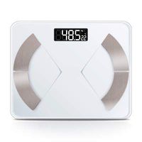 CGOLDENWALL Smart Body Fat Scale Wireless Bathroom Scale Digital Body Composition Analyzer with iOS and Android APP for Body Weight, Fat, Water, BMI, BMR, Muscle Mass (White, Charging Type)