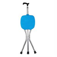 FISHD Old Man's Cane Chair 2 in 1 Portable Cane Chair Stable Triangle Bracket Medical Aid Crutch Chair Suitable for The Elderly as a Gift,Light Comfortable,B