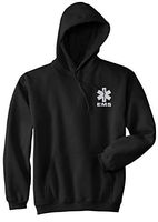 Smart People Clothing EMS Hoody, Reflective Logo Soft Fabric, Medical Emergency, First Responder Black