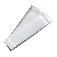 PH PandaHall 1000pcs 2”x 10”Clear Rectangle Cellophane Bags with Adhesive Resealable Cello Cellophane Bags for Gift Wrapping Packaging Decorations Bakery Cookies Candies Dessert Storage