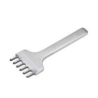 uxcell Leather Prong Punch,White Steel 6mm 6 Prong DIY Craft Handwork Tools Hole Chisel Graving Stitch Punch