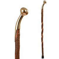 Handcrafted Wood Walking Cane - Made in the USA by Brazos - Twisted Sassafras Hame Top - 40 Inches