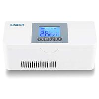 MTPLUM Portable Mini Insulin Refrigerated Box, Medicine Cooler Refrigerator for Car, Travel, Home - Constant Temperature Reefer Rechargeable LCD Display 2-8℃