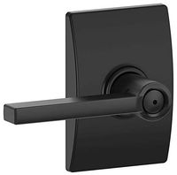 Schlage F40 LAT 622 CEN Century Collection Latitude Privacy Lock Lever, Matte Black