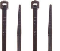 Hellermann Tyton T18L0M4 Standard Cable Tie, 8" Long, 18lb Tensile Strength, PA66, Black (Pack of 1000) (2-(Pack))