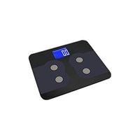 zyy Bluetooth Digital Body Fat Scales Wireless Smart Weighing Weight Bathroom,180kg/ 400 Lb / 28st, Body Fat, Water, Muscle Mass (Color : Black)