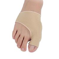 XGao Bunion Corrector Sleeve with Gel Pad 2 Pieces Super Elastic Bootie Guard Shield Cushion Hallux Valgus Pain Relief Shoe Friction Protector Adjustable for Men and Women Diabetic Foot Care (Khaki)