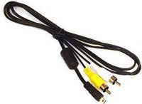 Replacement K1HA08CD0008, K1HA08CD0014 & K1HA08CD0020 AV Audio/Video RCA Cable Cord Intended for Select Panasonic Lumix Digital Cameras (Compatible Models Listed in The Description Below)