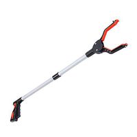 Rirether 32" Grabber Reacher, Reacher Grabber with Magnetic Tip and Hook, Rotating Gripper, Claw Grabber, Durable Aluminum Alloy, Wide Jaw, Foldable Lightweight Reacher(Red)