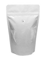 BAP 16 oz White Stand Up Pouch with Valve for Coffee (25 pcs)