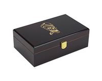 Personalized Quality Importers 12 Cigar Travel Humidor - The Traveler, Custom Laser Engraved Mahogany, Smoking Skull