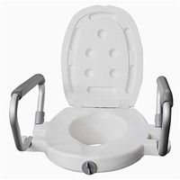 WLIXZ Raised Toilet Seat Assists Disabled, Elderly, Seniors, Handicapped, with Padded Handles