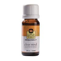 Clear Mind Essential Oil Blend by Lotus Touch, 10 ml Bottle - 100% Pure Therapeutic Grade Essential Oil Blends for Aromatherapy - Helps Provide Energy & Clarity to those with Fatigued Minds