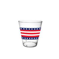 40-Count Printed Hard Plastic 2-Ounce Shot Glasses, Stars and Stripes