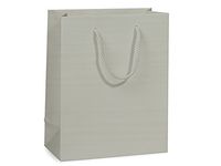 SILVER MATTE Gift Bags CUBBULK 8x4x10" 1 unit, 100 pack per unit.